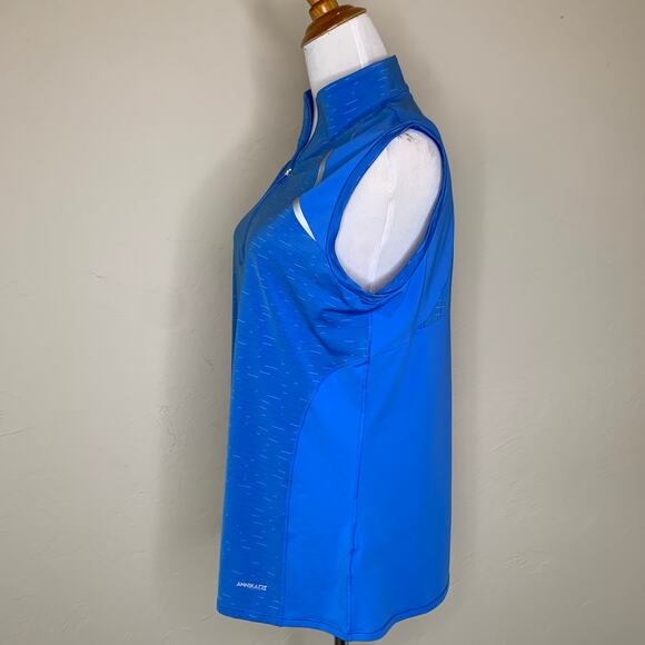 Annika Cutter & Buck Sleeveless Golf Polo Blue Sz Large - Picture 3 of 11